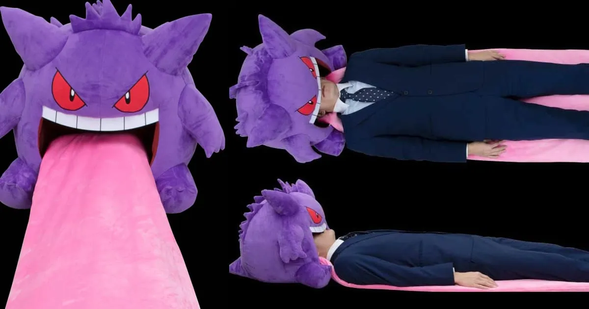 Pokemon ออกตุ๊กตา Gengar ขนาดใหญ่ พร้อมลิ้นเอาไว้ห่มนอนยาว 170cm
