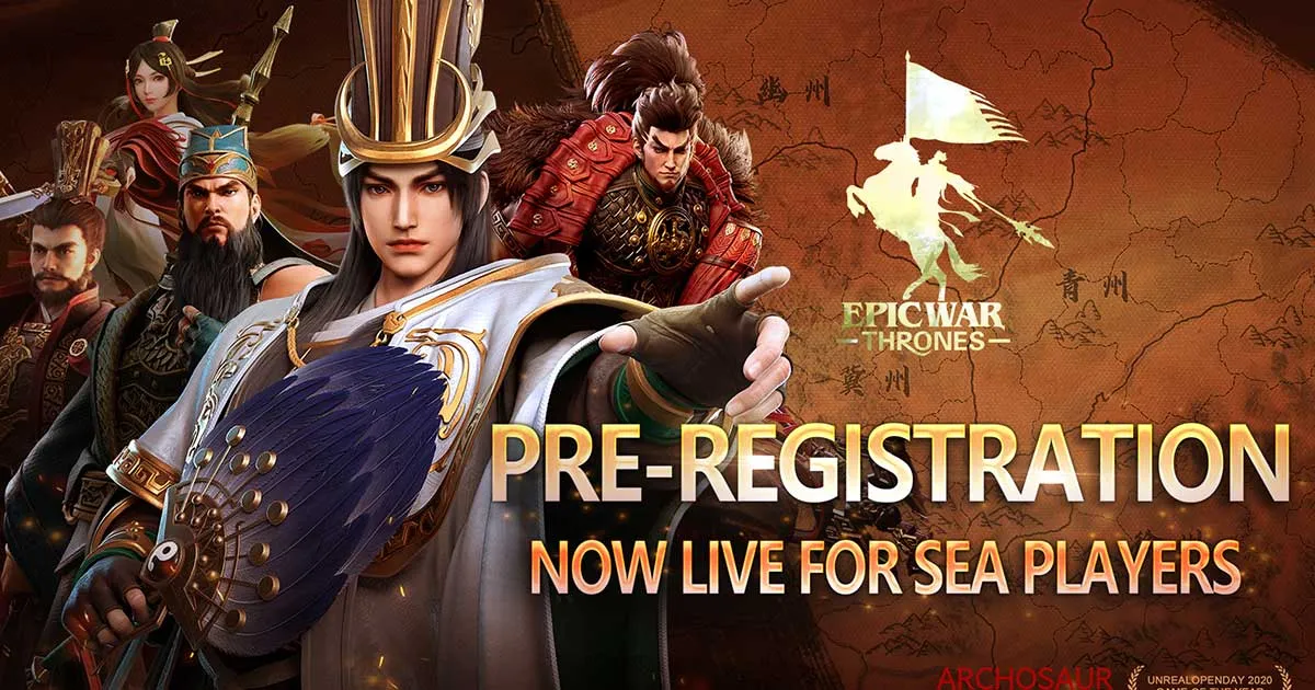 Archosaur Games เปิดเกมใหม่ EpicWar: Thrones ลงทะเบียนได้เลย