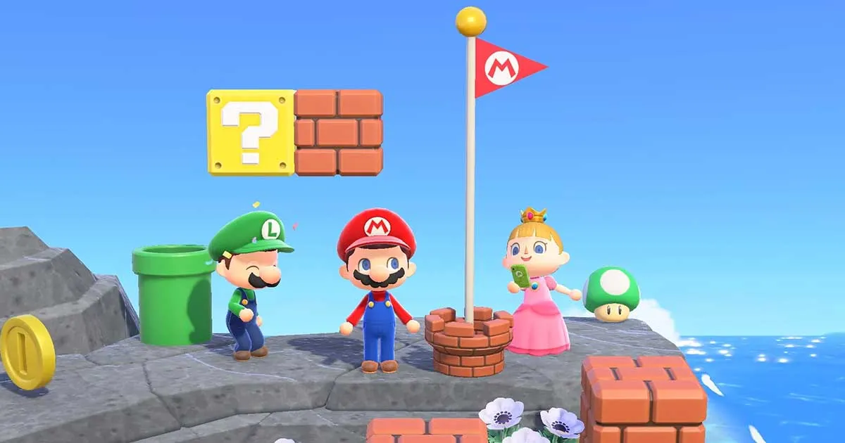 Animal Crossing: New Horizon เตรียมอัปเดตแพตช์โคลาโบ Super Mario Bros.