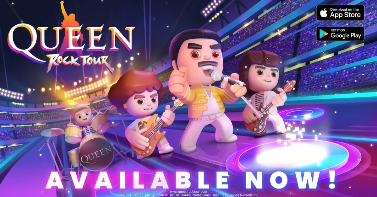 พร้อมมาสัมผัสกับตำนานวงร็อคในรูปแบบเกมมือถือใน Queen: Rock Tour !