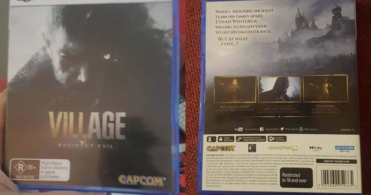 หลบสปอยล์ให้ดี! ชาวออสเตรเลียพบแผ่น RE Village หลุดก่อนจำหน่าย 2 สัปดาห์