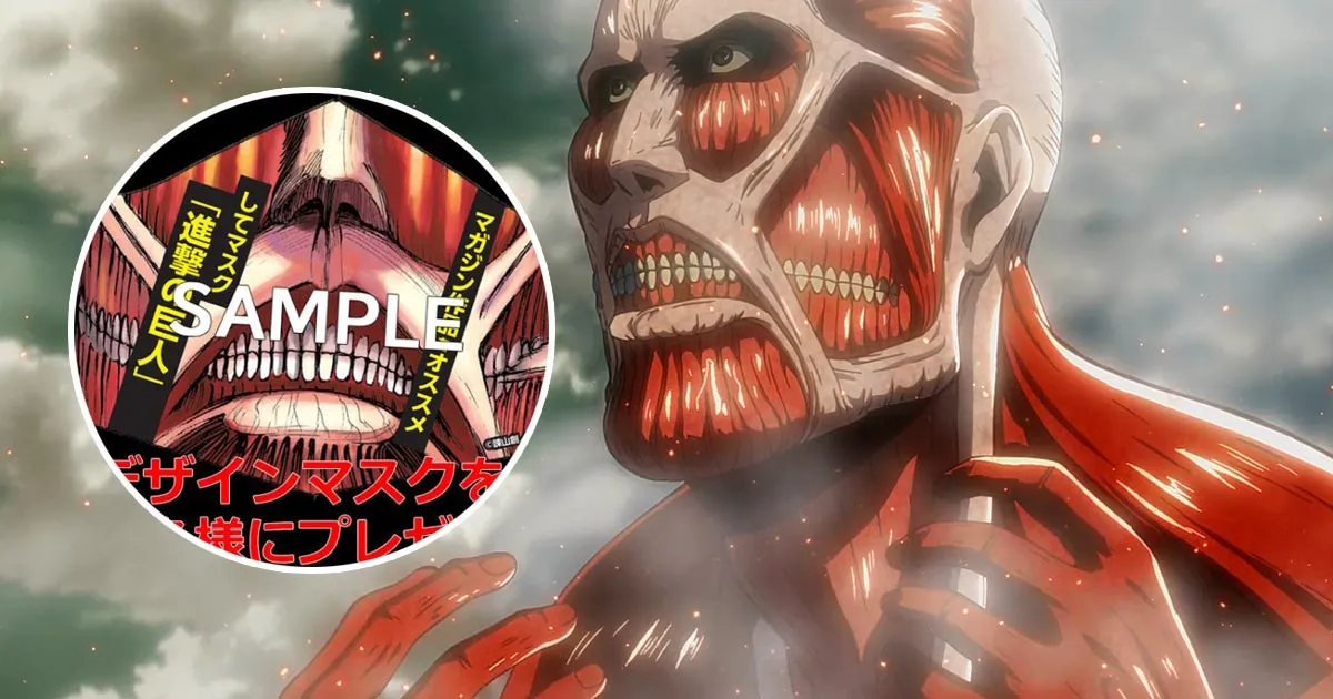 Kodansha จัดแคมเปญแจกหน้ากากผ้าลายไททัน 60 เมตร