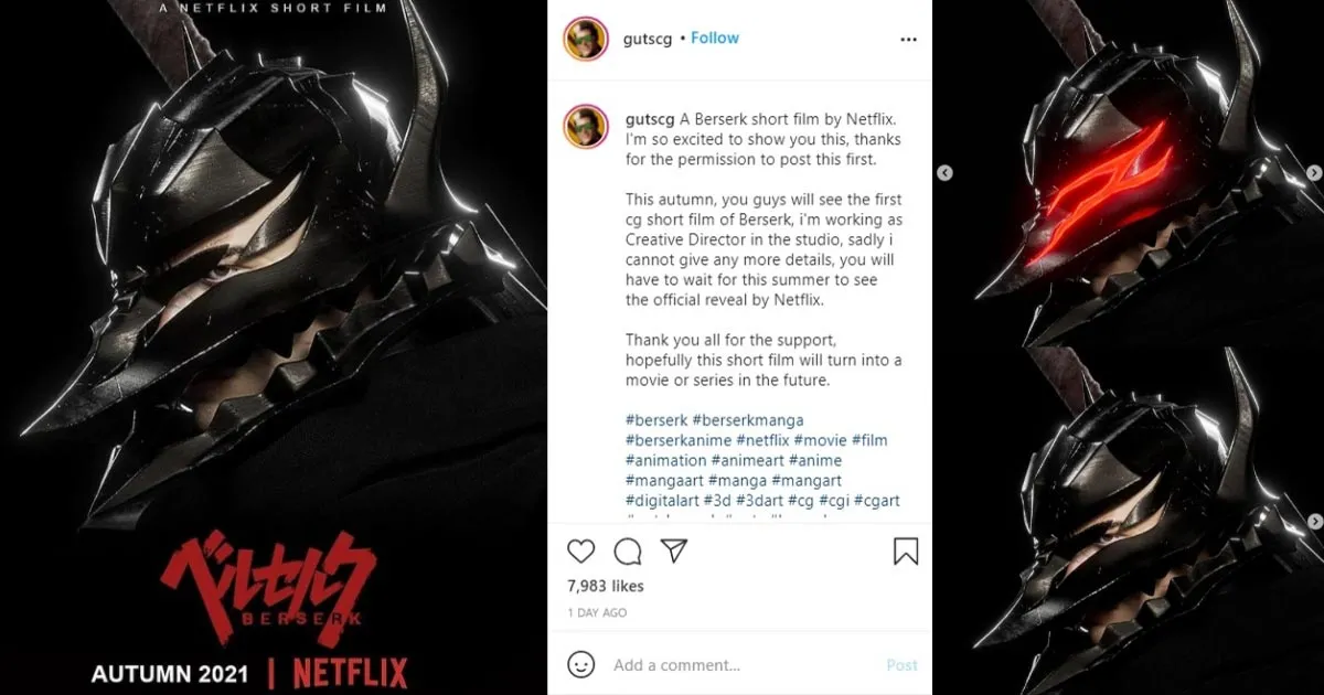 รูปโปสเตอร์ Berserk ฉบับคนแสดงของ Netflix เป็นเพียงแฟนอาร์ตเท่านั้น