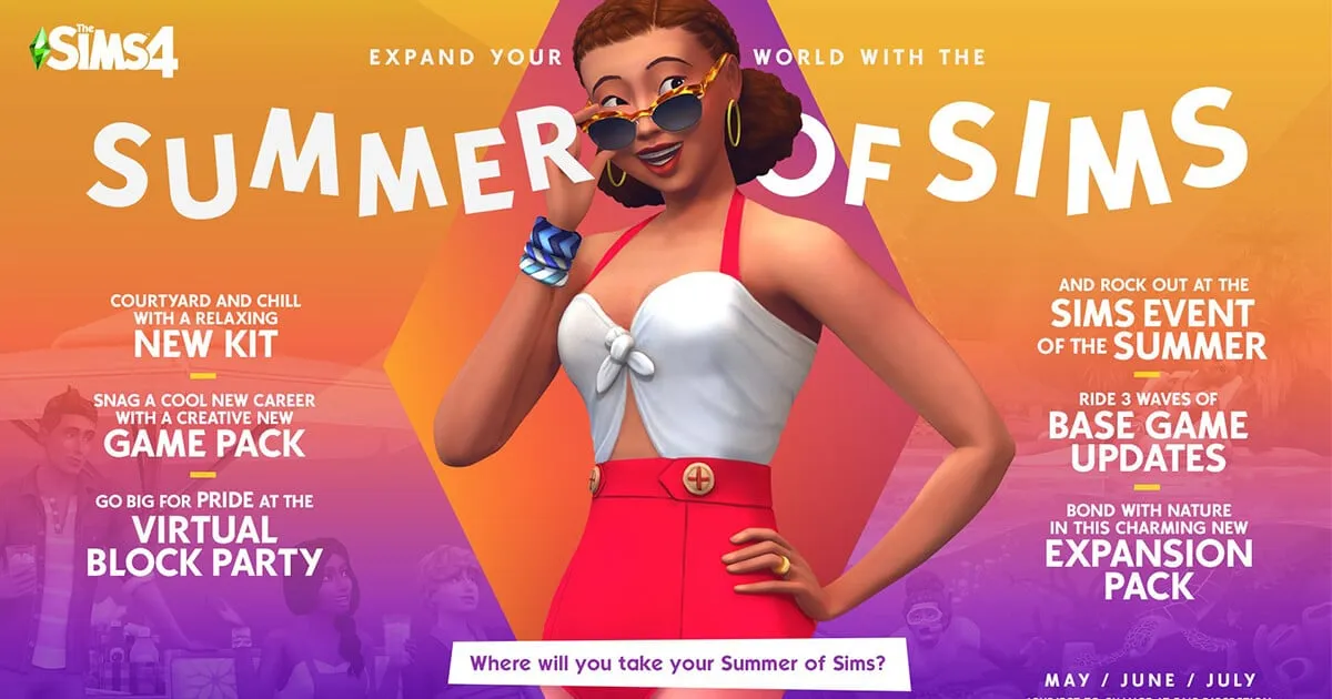 The Sims 4 โชว์โร้ดแมพสำหรับอีเวนต์และอัปเดตใหม่ซัมเมอร์นี้