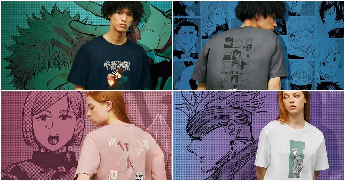 Jujutsu Kaisen x Uniqlo ออกเซ็ตสินค้าเสื้อยืดชุดที่ 1