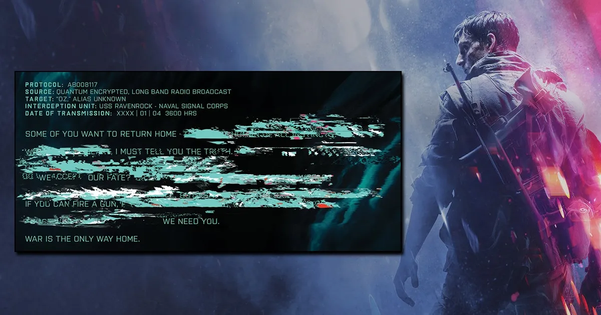 ข้อมูลภาคใหม่? Battlefield ส่งข้อความเข้ารหัสให้กับเหล่า Streamer หลายคนไขปริศนา