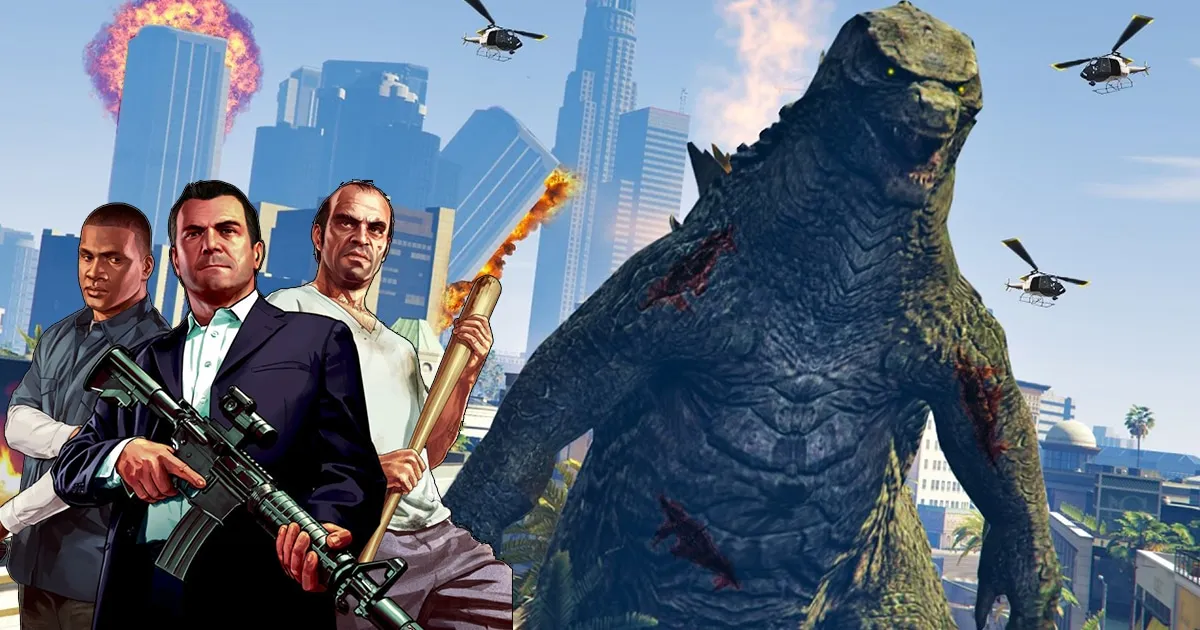งานนี้มีเละ! เมื่อน้อง Godzilla ไล่ถล่มเมืองในเกม GTA V