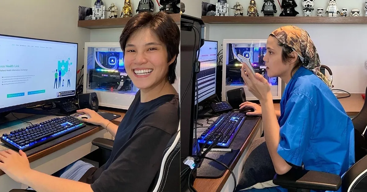 ได้ใจ! คุณหมอ เจี๊ยบ ลลนาเปลี่ยนห้องเล่นเกมให้กลายเป็นห้องตรวจคนไข้ทางไกล