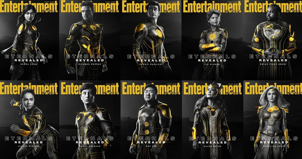 เหล่าฮีโร่ Eternals เผยโฉมบนปกของนิตยสาร Entertainment Weekly