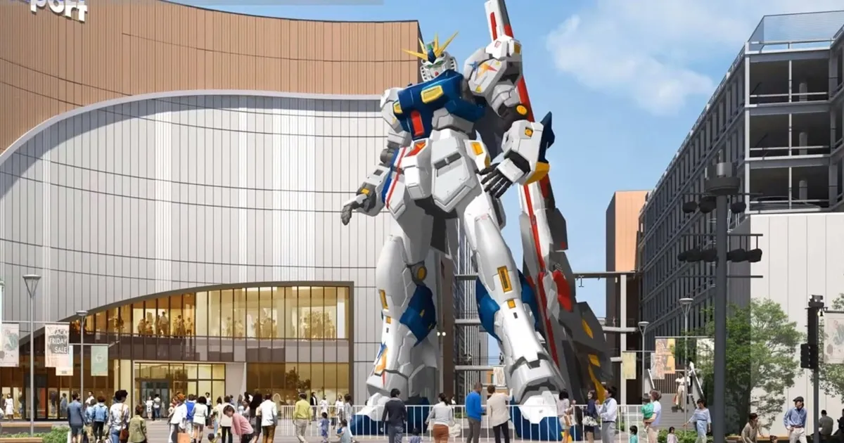เปิดตัวกันดั้ม 1/1 ตัวใหม่ RX93 FF Nu Gundam ปี 2022 ที่ Lalaport ฟุกุโอกะ