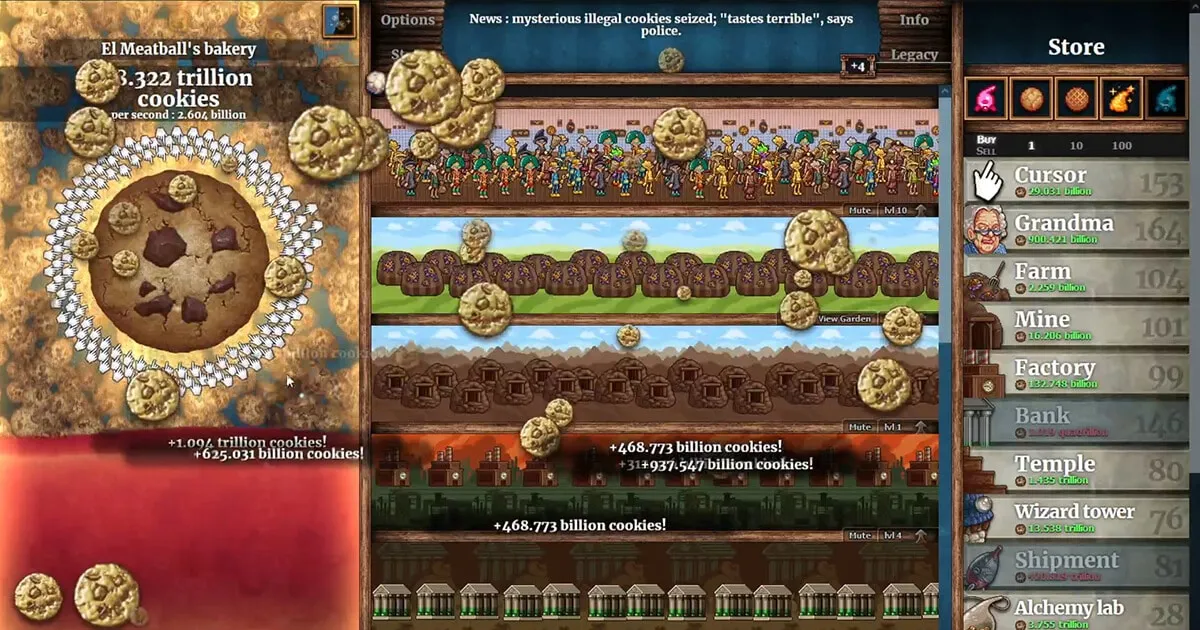 เกมเมอร์แห่เล่น Cookie Clicker บน Steam พายอดผู้เล่นทะยานสู่ Top 15!
