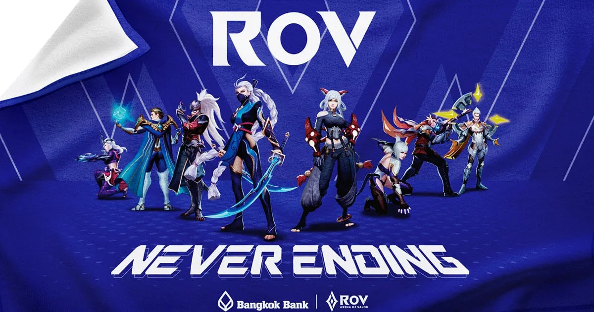 สาวก RoV มาออกันตรงนี้!! สมัครใช้งานโมบายแบงก์กิ้งจากธนาคารกรุงเทพ รับฟรี! ผ้าห่ม RoV Limited Edition