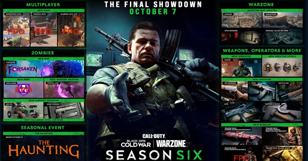 เตรียมเผชิญหน้าครั้งสุดท้าย ซีซั่นที่ 6 ของ Call of Duty: Black Ops Cold War และ Call of Duty: Warzone จะมาในวันที่ 7 ตุลาคม