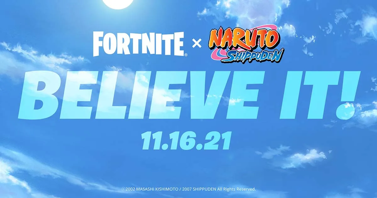 Naruto Shippuden เตรียมมาครอสโอเวอร์ในเกม Fortnite เริ่ม 16 พฤศจิกายนนี้