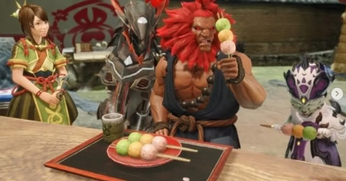 Monster Hunter Rise ปล่อยภาพ Akuma ในมุมที่ไม่มีใครเคยเห็นกับการกินขนมดังโงะสุดฟิน!