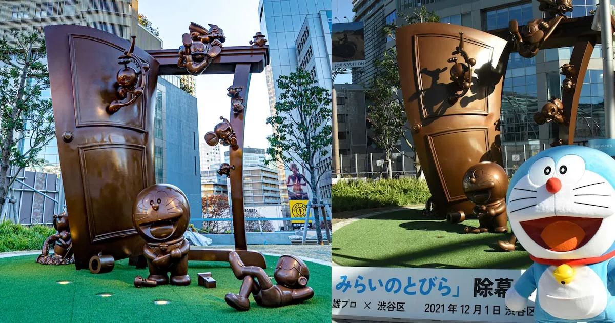 Doraemon เปิดตัวรูปปั้นใหม่ไฉไลสุดๆกลางชิบูย่า ฉลองครบ 50 ปี!