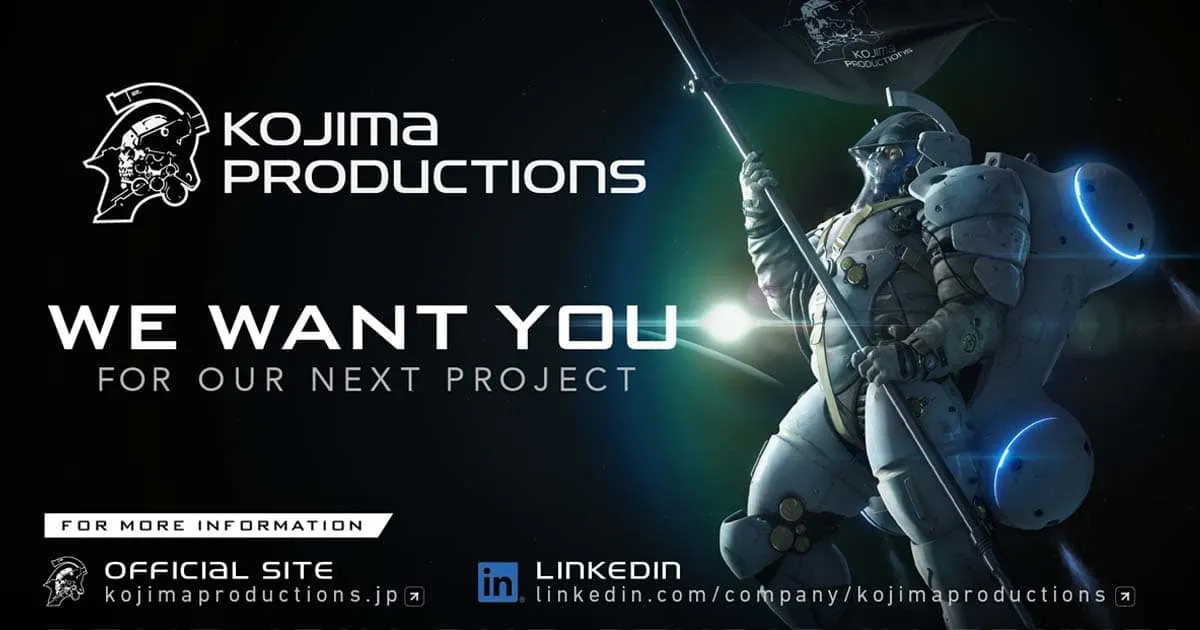 Kojima Production กำลังเปิดรับสมัครทีมงานเพื่อทำโปรเจกต์ใหม่