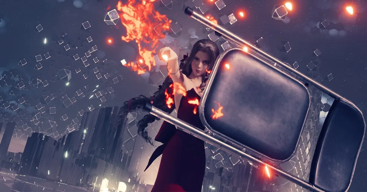ชาว Mod มือดีแก้อาวุธทุกชิ้นของ Aerith ใน FF7 Remake ให้กลายเป็นเก้าอี้พับ!