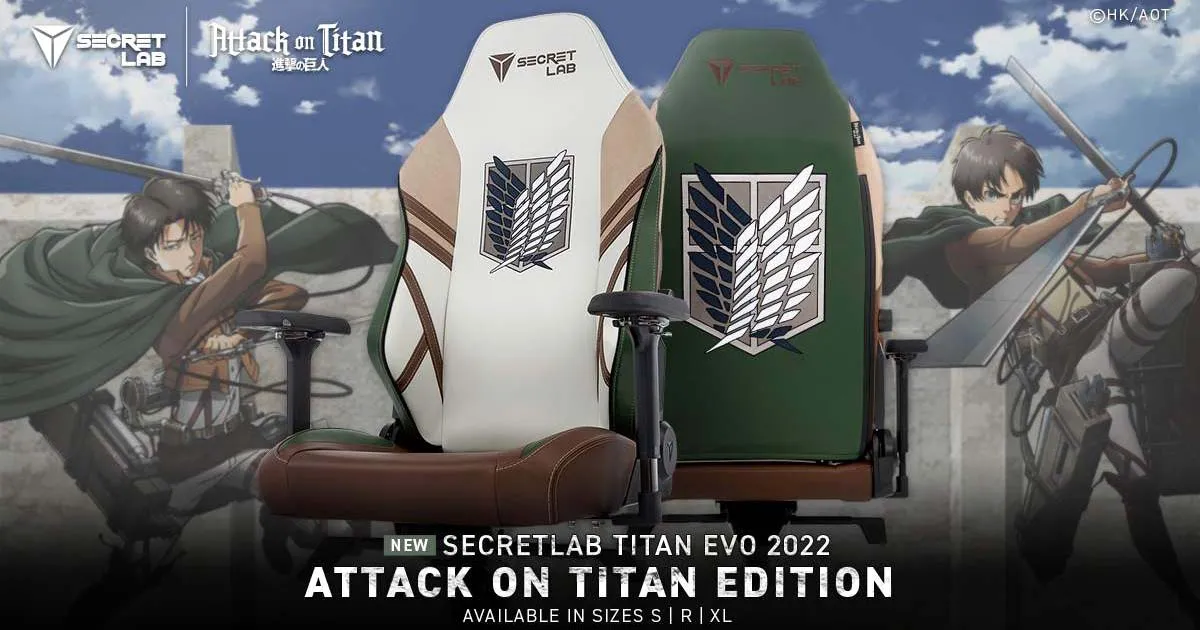 Secretlab เปิดตัวเก้าอี้เกมมิ่งโฉมใหม่ ธีมการ์ตูน Attack on Titan