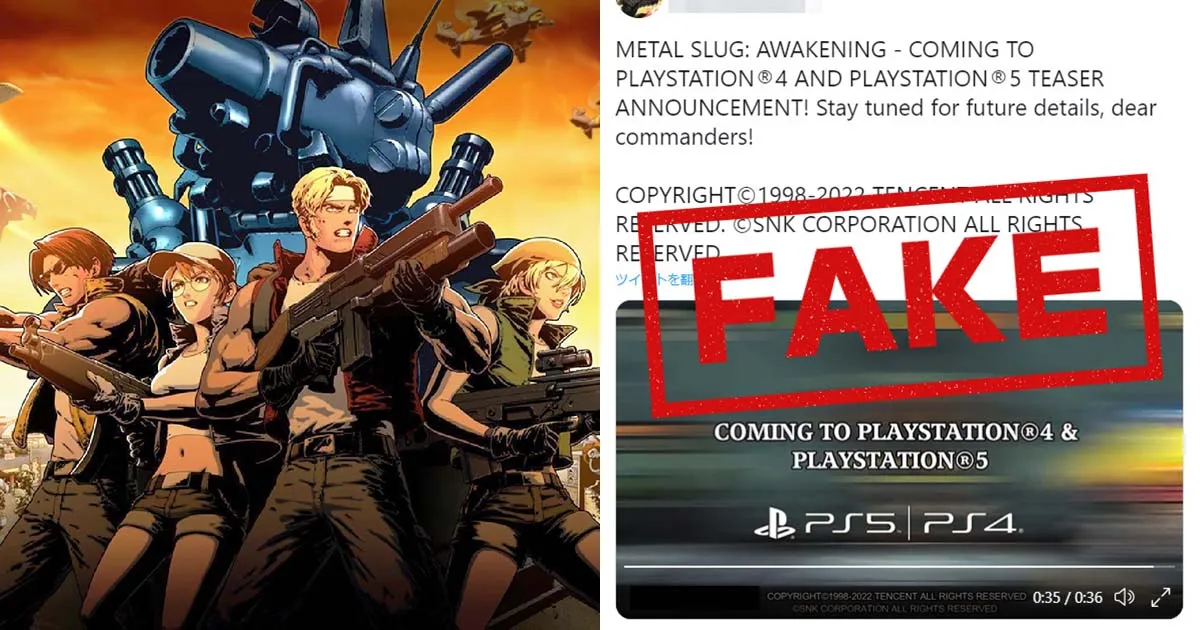 SNK เบรคชาวเน็ตทันควัน หลังเฟคนิวส์เกม Metal Slug: Awakening ถูกเผยแพร่