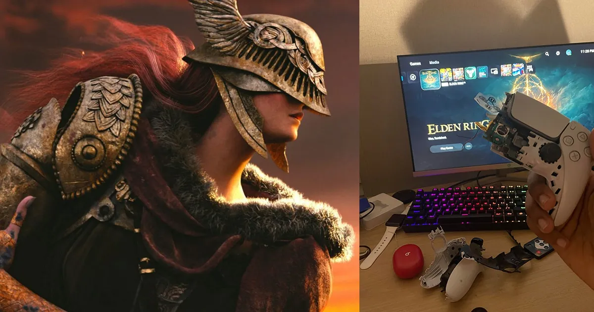 Elden Ring เป็นเหตุ สังเกตได้ เมื่อเกมเมอร์เกิดอาการหัวร้อนพังจอย PS5 แหลกคามือ!