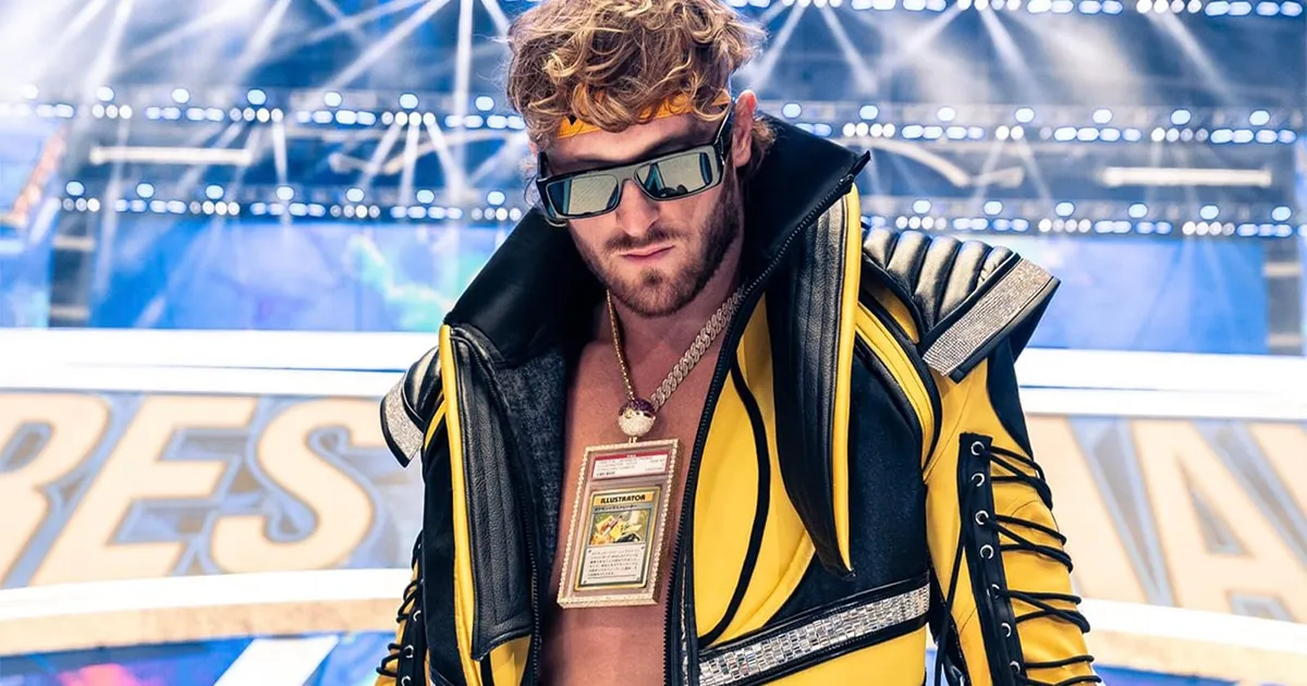 Logan Paul ห้อยการ์ด Pikachu ราคา 200 ล้าน ลุย WrestleMania 38!