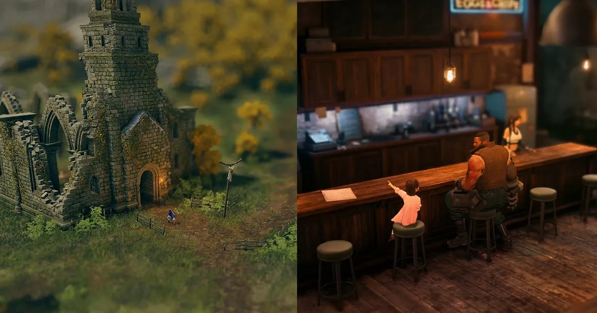 ยูทูปเบอร์ไอเดียบรรเจิดปรับมุมมองเกม Elden Ring และ Final Fantasy 7 Remake ให้เป็นแบบ Miniature