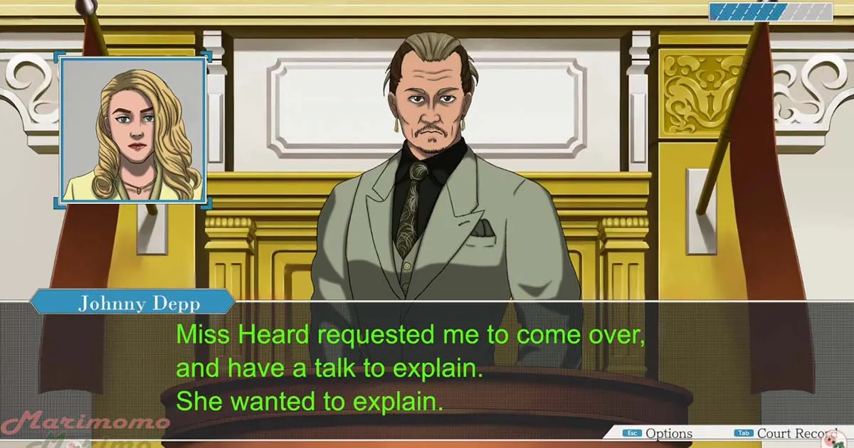 ชมคลิปล้อเลียนป๋าเดปป์กับทนายแอมเบอร์ในศาล ด้วยสไตล์เกม Ace Attorney