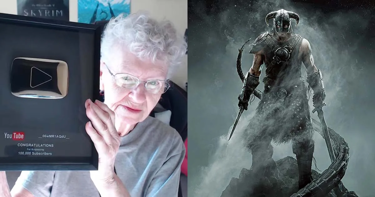 คุณยาย Skyrim ขิงป้ายปุ่มทอง หลังมีผู้ติดตามช่องทะลุ 1 ล้านคนได้สำเร็จ!
