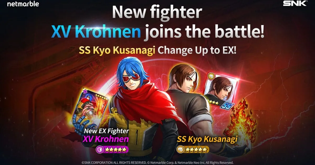 เตรียมพบไฟท์เตอร์สุดแกร่ง ‘โครห์เนน XV’ จากอัปเดตใหม่ เกมแอ็คชันสุดมันส์อย่าง THE KING OF FIGHTERS ALLSTAR