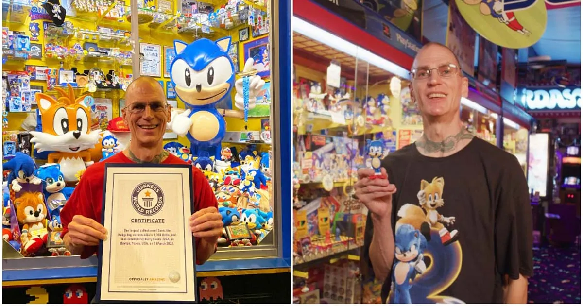 หนุ่มอเมริกันได้รับการบันทึกสถิติโลกจากการสะสมของ Sonic มากกว่า 3 หมื่นชิ้น
