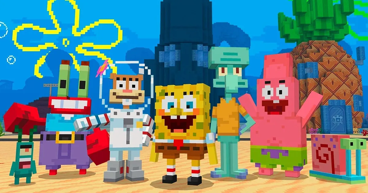 Spongebob เข้ามาครอสโอเวอร์กับเกม Minecraft ในฐานะ DLC เริ่มวันนี้เป็นต้นไป