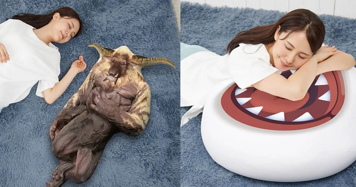 Monster Hunter เปิดตัวหมอนลิงทองน่ารักมุ้งมิ้งตอนหลับ และหมอนปาก Khezu