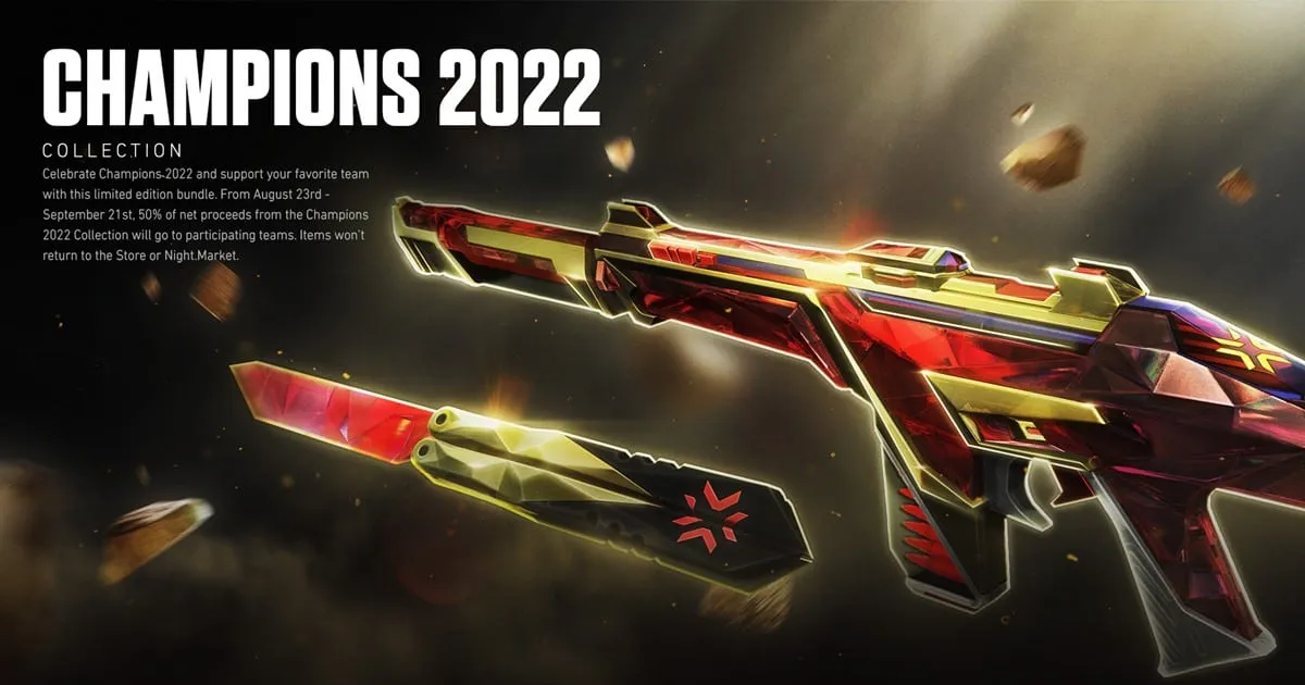 Valorant อัปเดตรายละเอียดเกี่ยวกับสกิน CHAMPIONS 2022