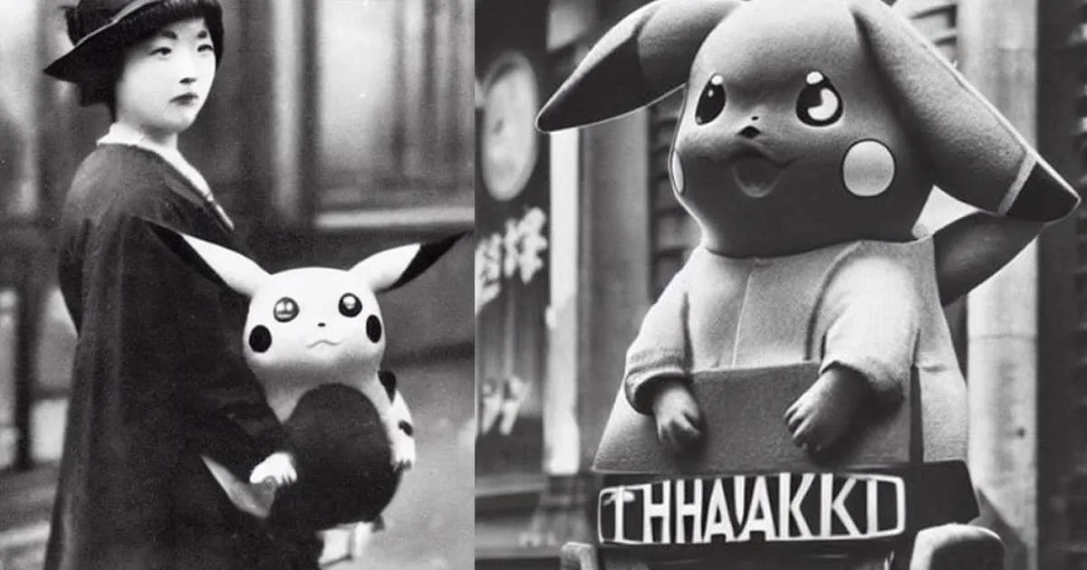 Pokemon ย้อนยุค! ปรากฎตัวในภาพถ่าย 100 ปีที่แล้วด้วยพลังของ AI