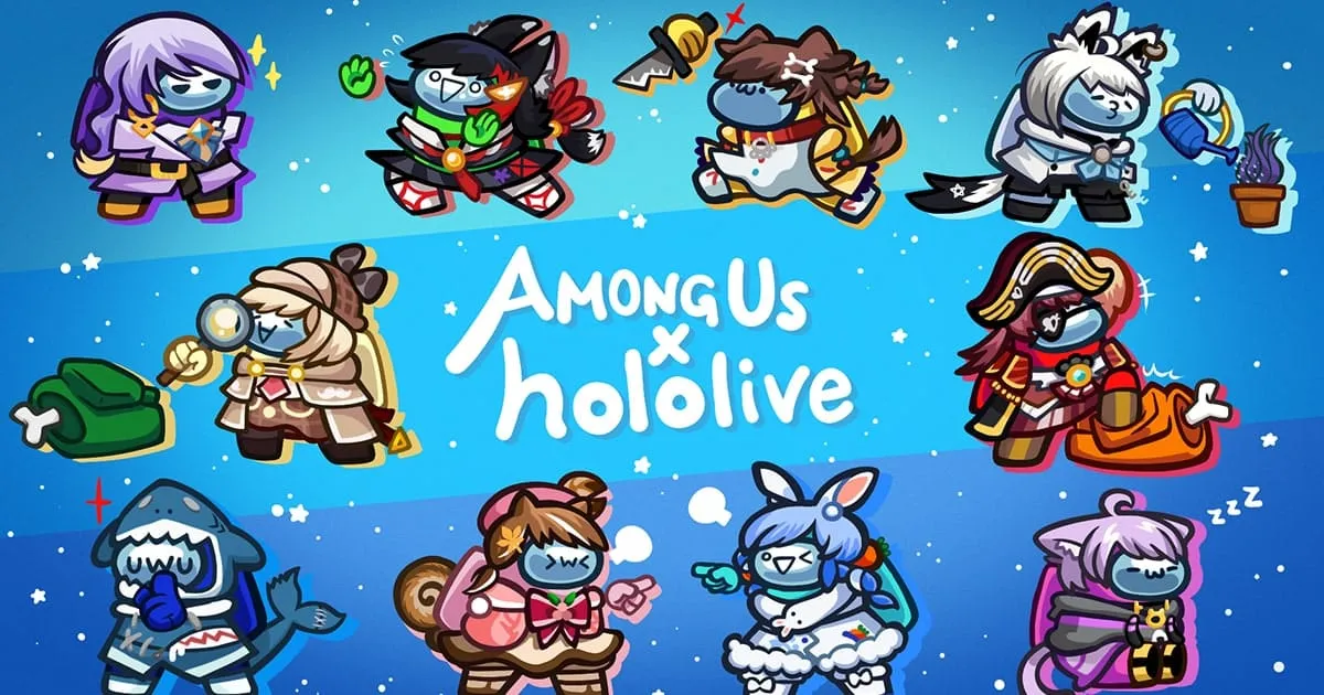 ไล่ล่าเพื่อนพร้อมสะสมสกินสาว ๆ Hololive ใน Among Us กันได้แล้ววันนี้!