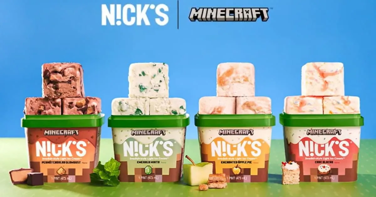 อร่อยดีคีโต! ผู้ผลิตไอศครีมจากสวีเดนเปิดตัวไอศครีม Minecraft 4 รสชาติ