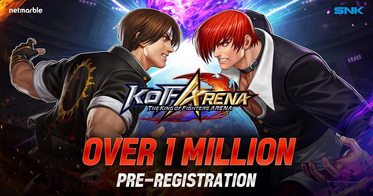 เกมไฟท์เตอร์สุดแกร่ง THE KING OF FIGHTERS ARENA ลงทะเบียนล่วงหน้าทะลุ 1 ล้านคนแล้วทั่วโลก!