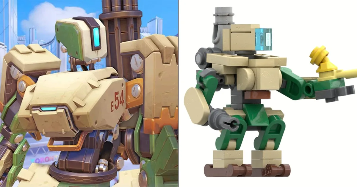 แฟนเกม Overwatch มอบของขวัญแก่น้องชายเป็นหุ่น Bastion ที่ต่อด้วย LEGO