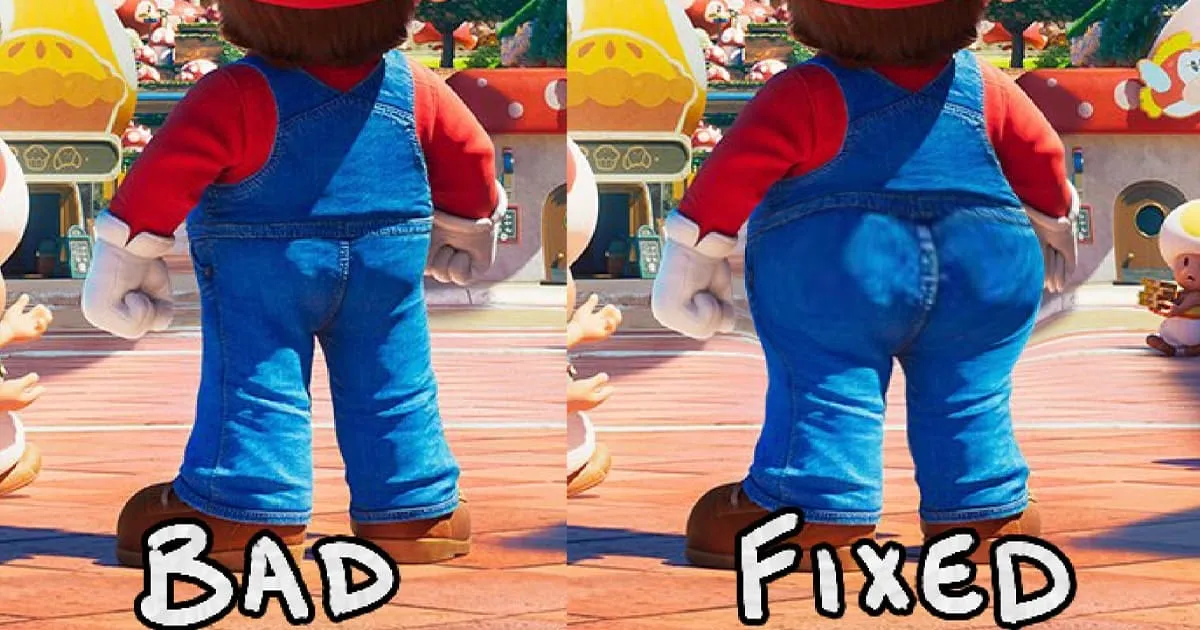 รับไม่ได้! เมื่อก้น Mario ใน Super Mario Bros. ฉบับอนิเมชั่นแบนเกินไป แฟน ๆ เรียกร้องให้แก้ไข