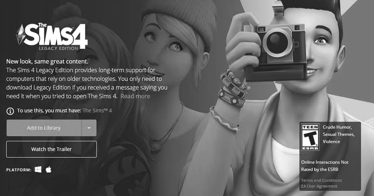 EA เตรียมปิดตัว The Sims 4 Legacy Edition สำหรับคอมเวอร์ชั่น 32-Bit