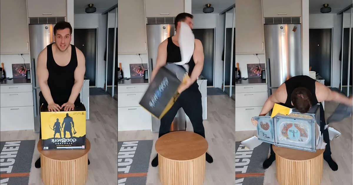 ยูทูบเบอร์หนุ่มโชว์ Unbox กล่อง God of War Ragnarok ชุดพิเศษแบบเถื่อน ๆ