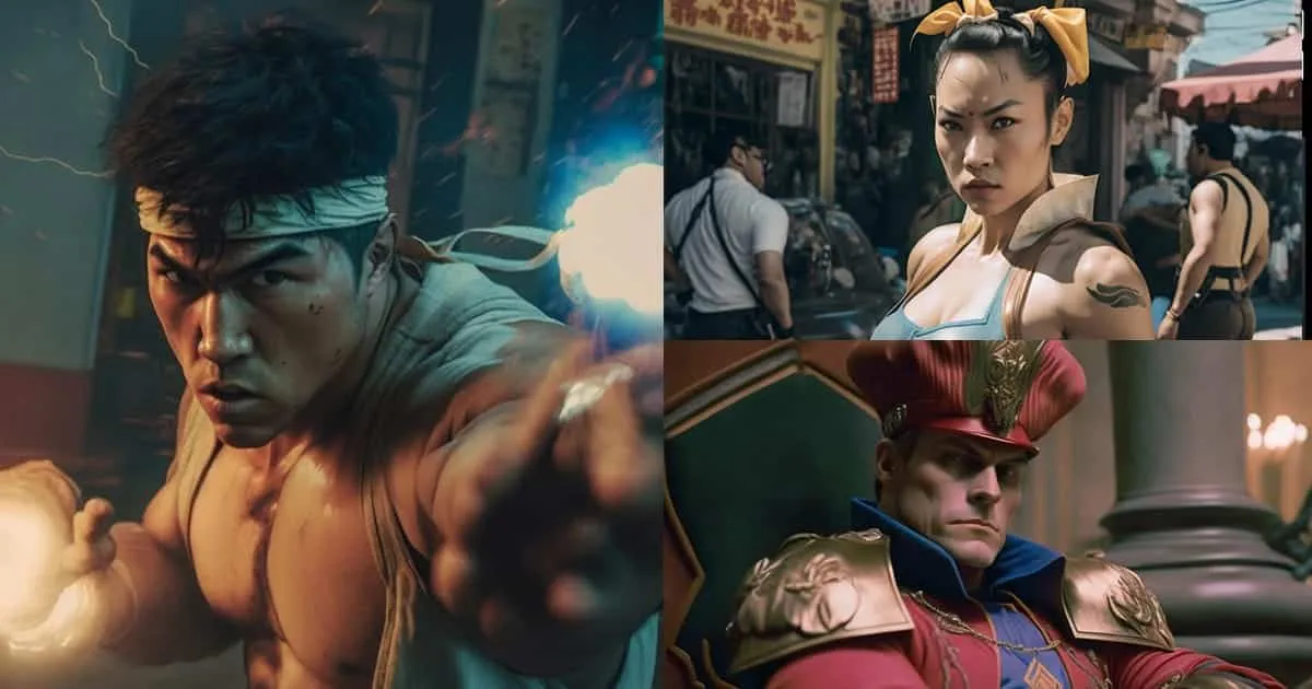 AI วาดรูป Midjourney โชว์ผลงาน Street Fighter ฉบับคนแสดง เท่มาก!