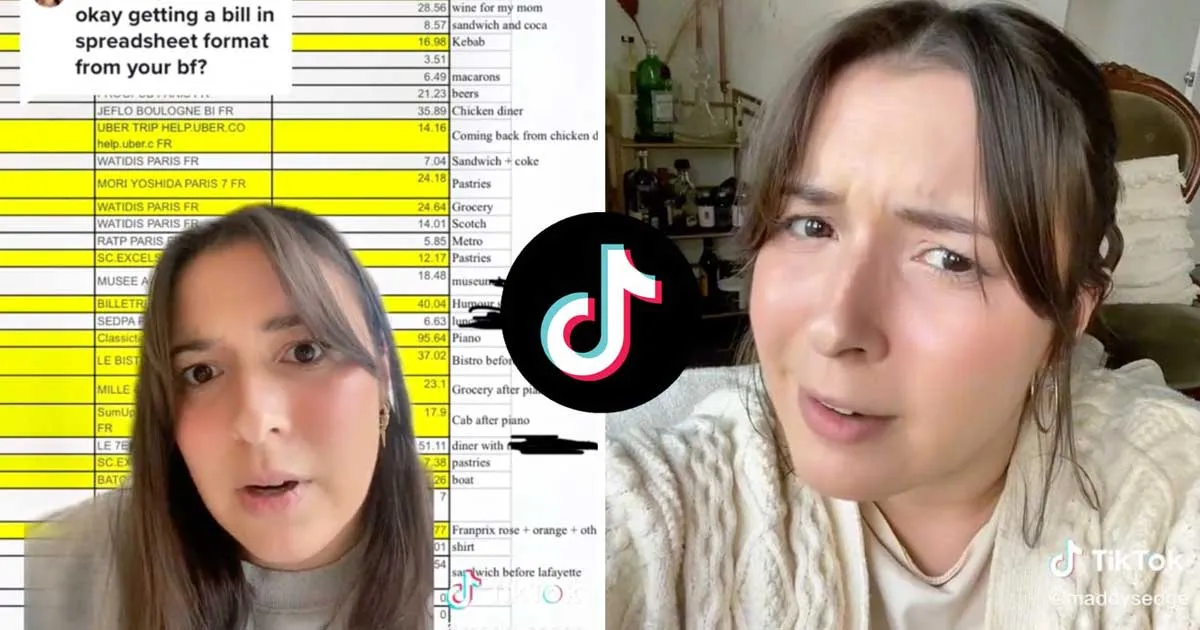 สาว TikTok เผยตารางที่แฟนจดไว้ว่าเธอติดเงินเขาเท่าไหร่ตั้งแต่คบกัน