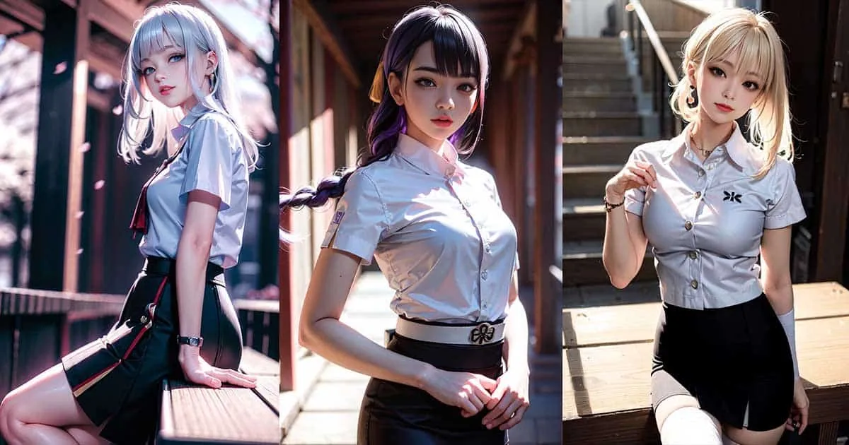 เมื่อ AI วาดรูปสาว ๆ จากเกม Genshin Impact ในชุดนักศึกษา