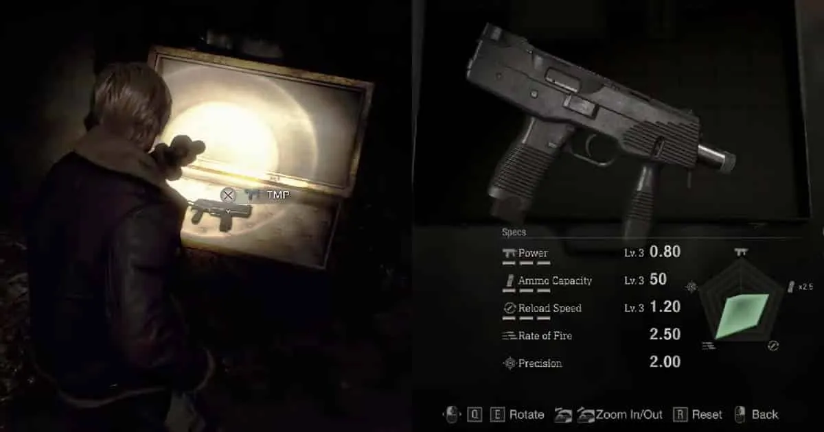 เผยวิธีนำปืนกล TMP มาใช้ใน Resident Evil 4: Chainsaw Demo