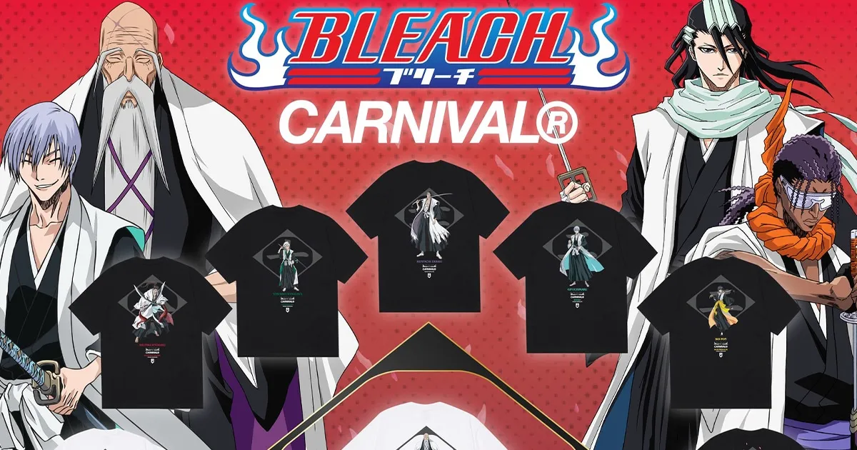 Carnival x Bleach เตรียมขายเสื้อยืดเซ็ตพิเศษ 13 หน่วยพิทักษ์!
