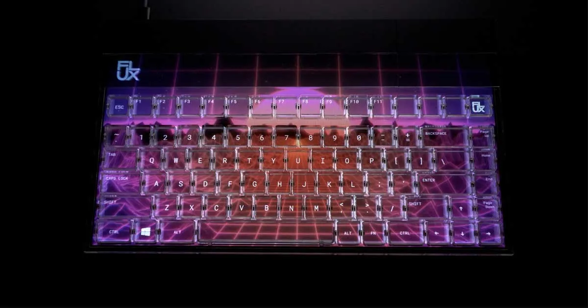 เปิดตัว Flux Keyboard คีย์บอร์ดสุดล้ำพร้อมจอ IPS ที่สามารถปรับแต่งได้