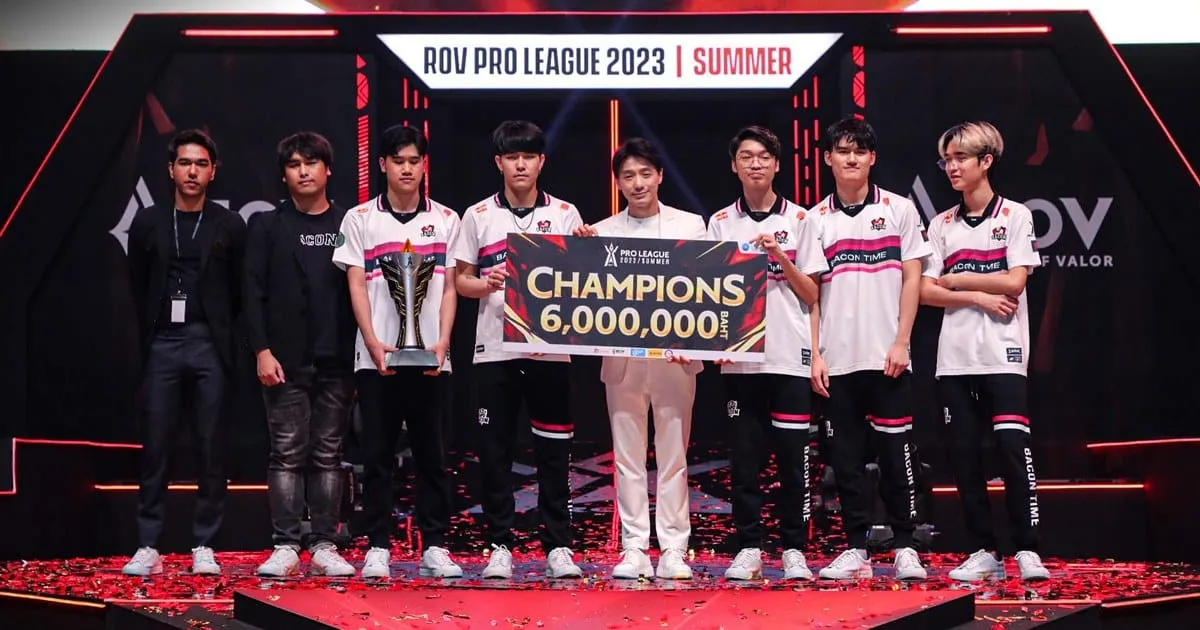 Bacon Time คว้าแชมป์ RoV Pro League 2023 Summer รับเงินรางวัล 6,000,000 บาท