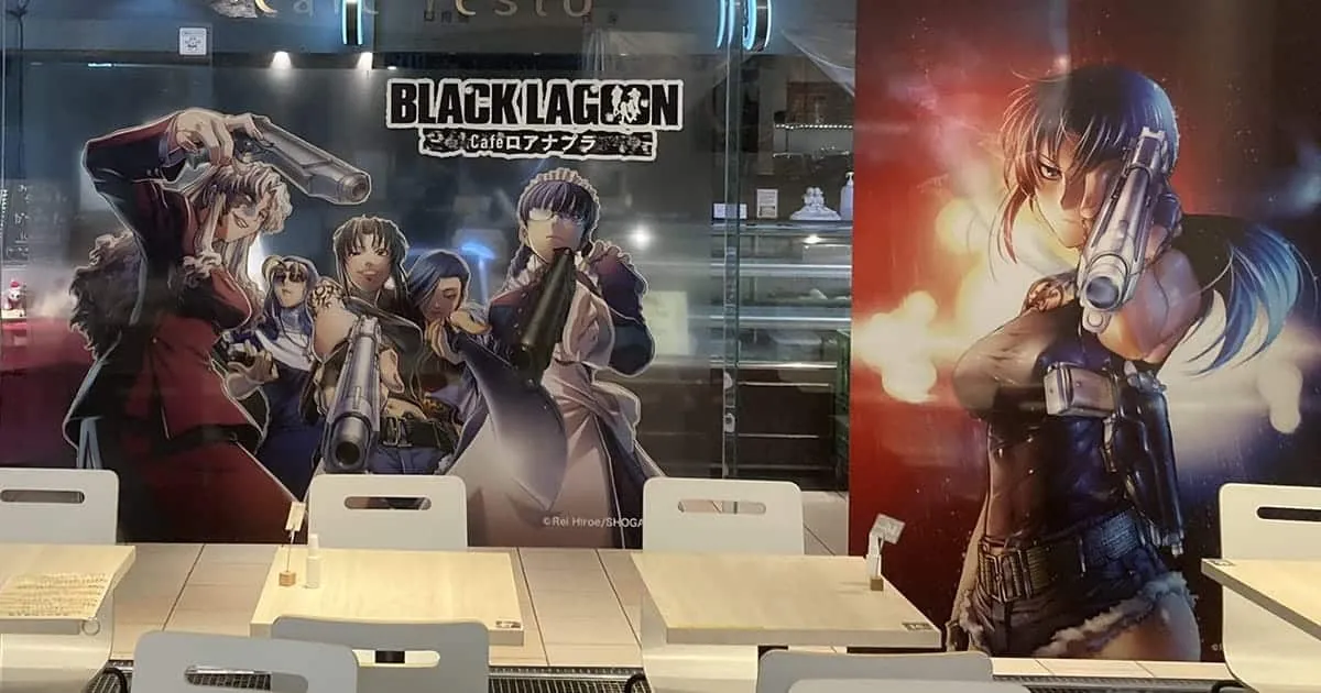 ญี่ปุ่นเปิดคาเฟ่ธีมอนิเมะ Black Lagoon ของแจกของขายเพียบ!